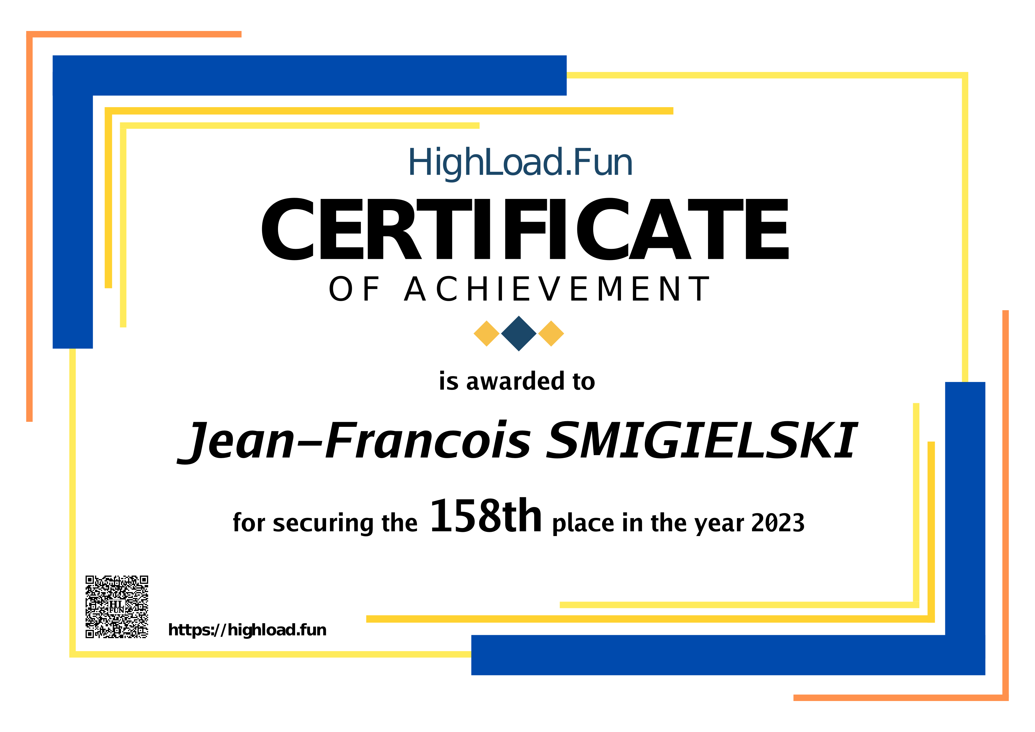 Certificate 2023