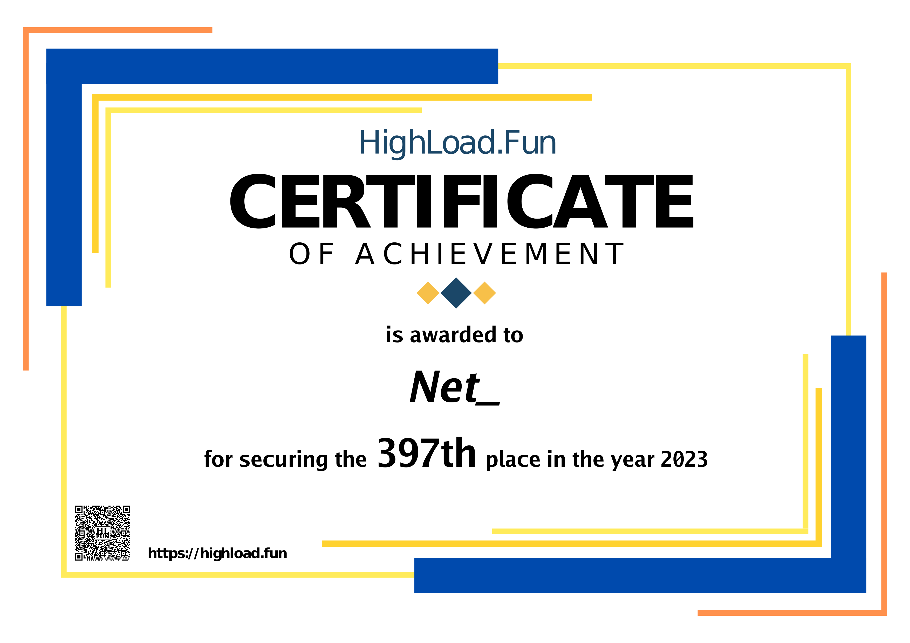 Certificate 2023
