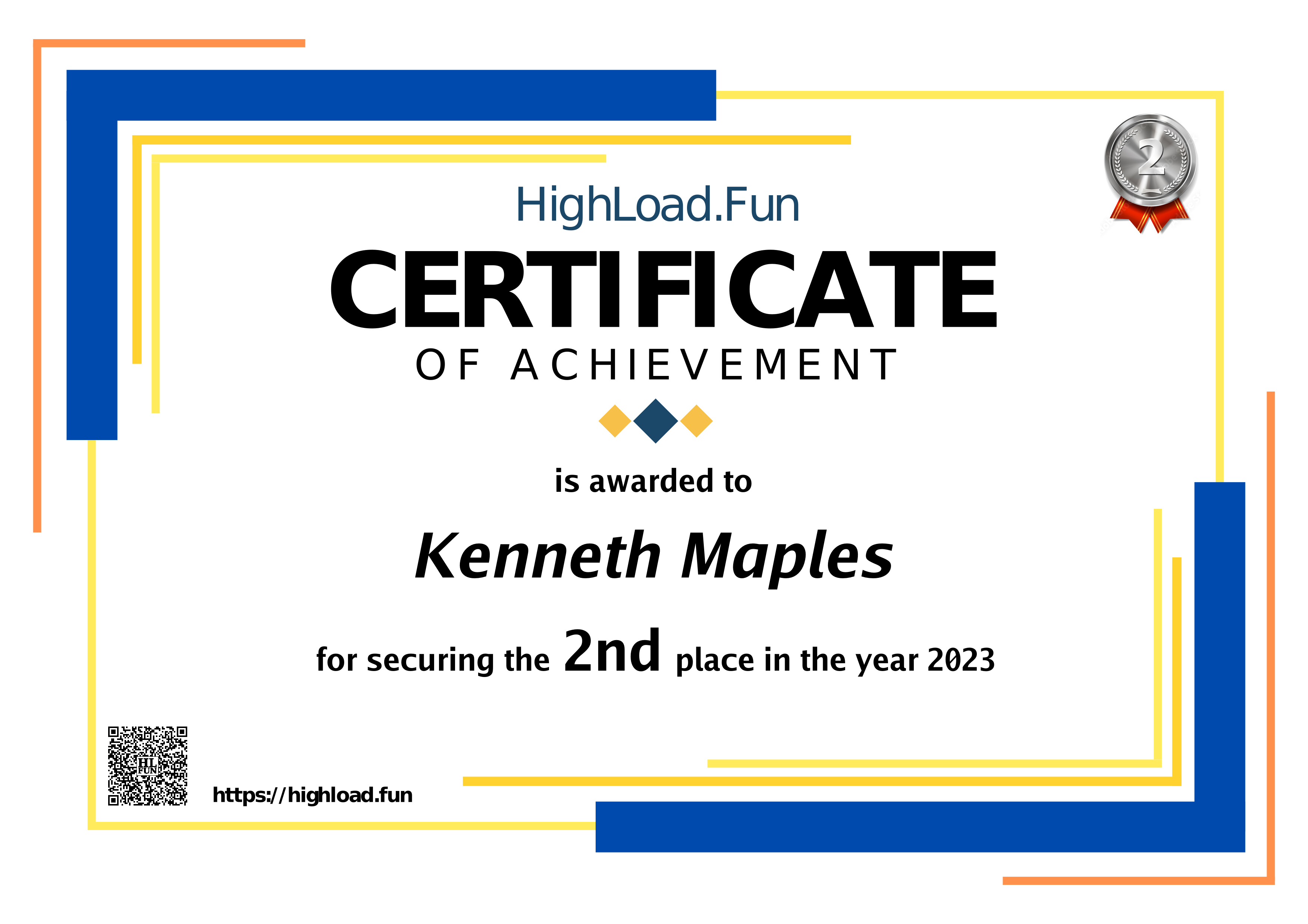 Certificate 2023