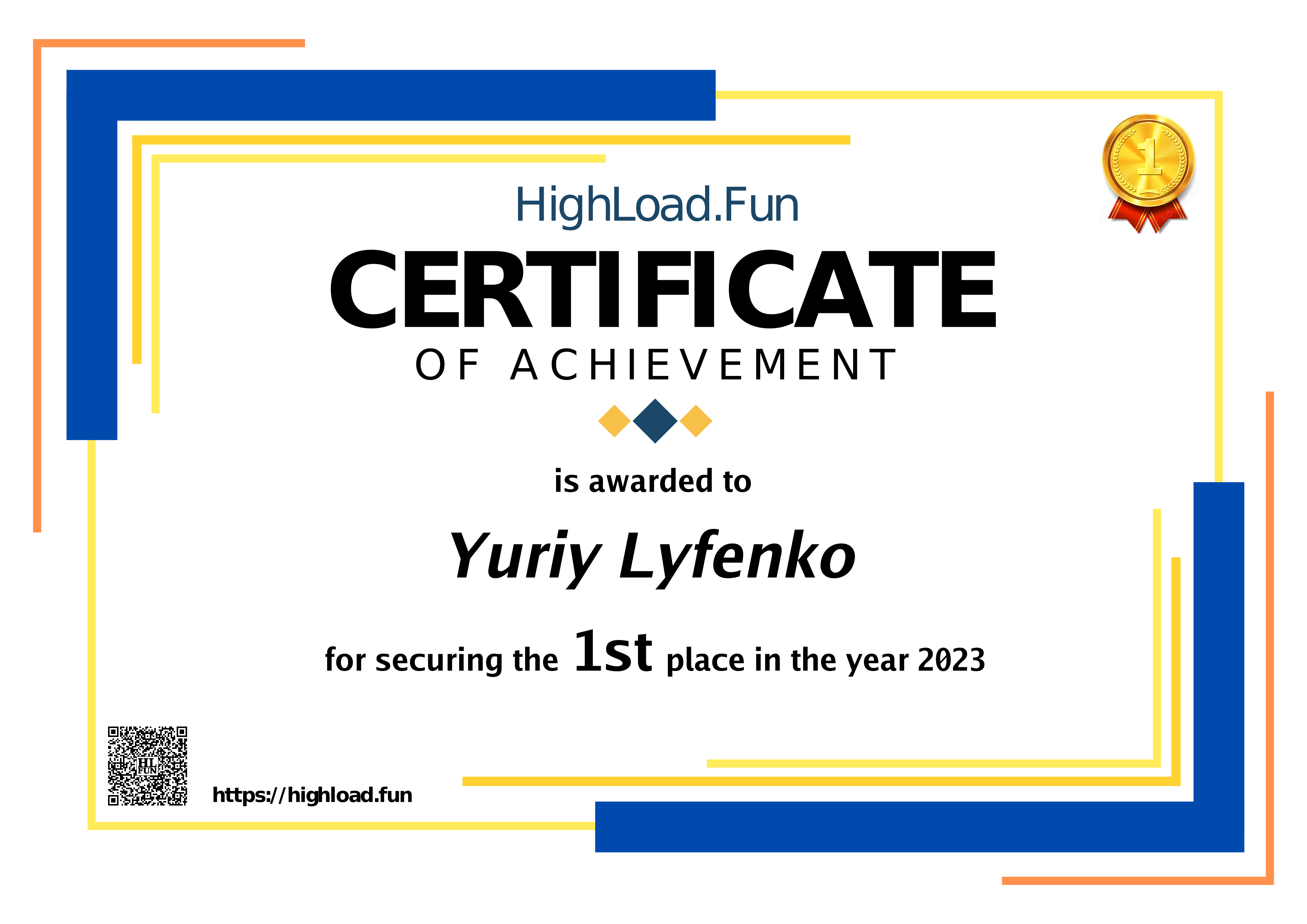 Certificate 2023
