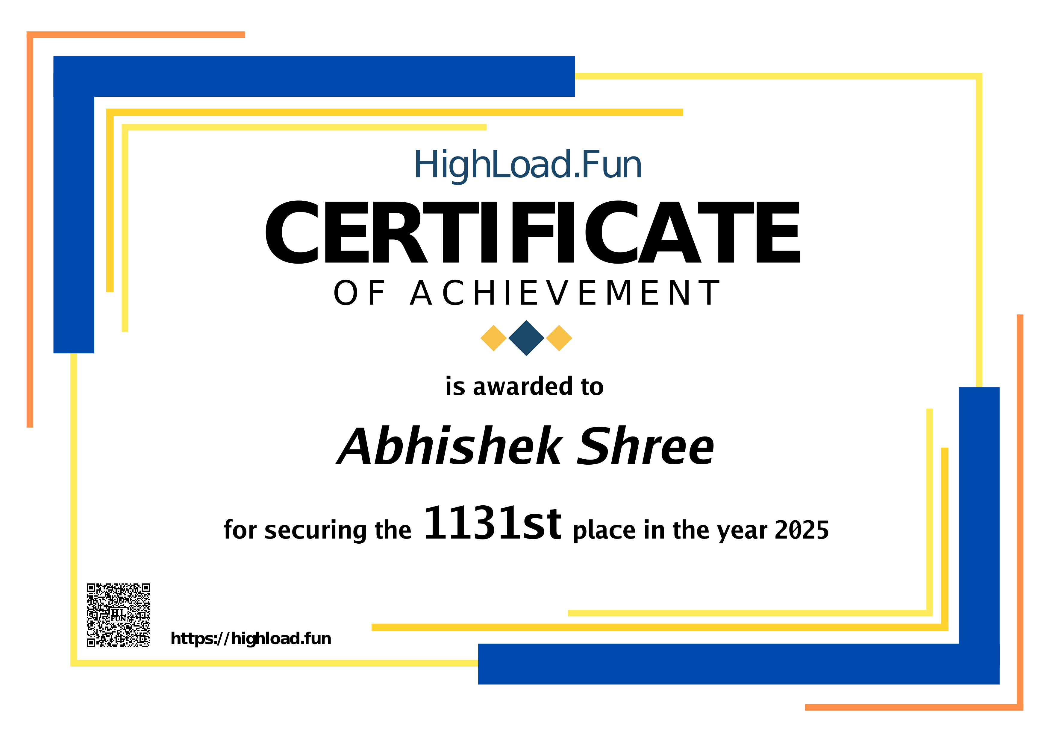 Certificate 2025