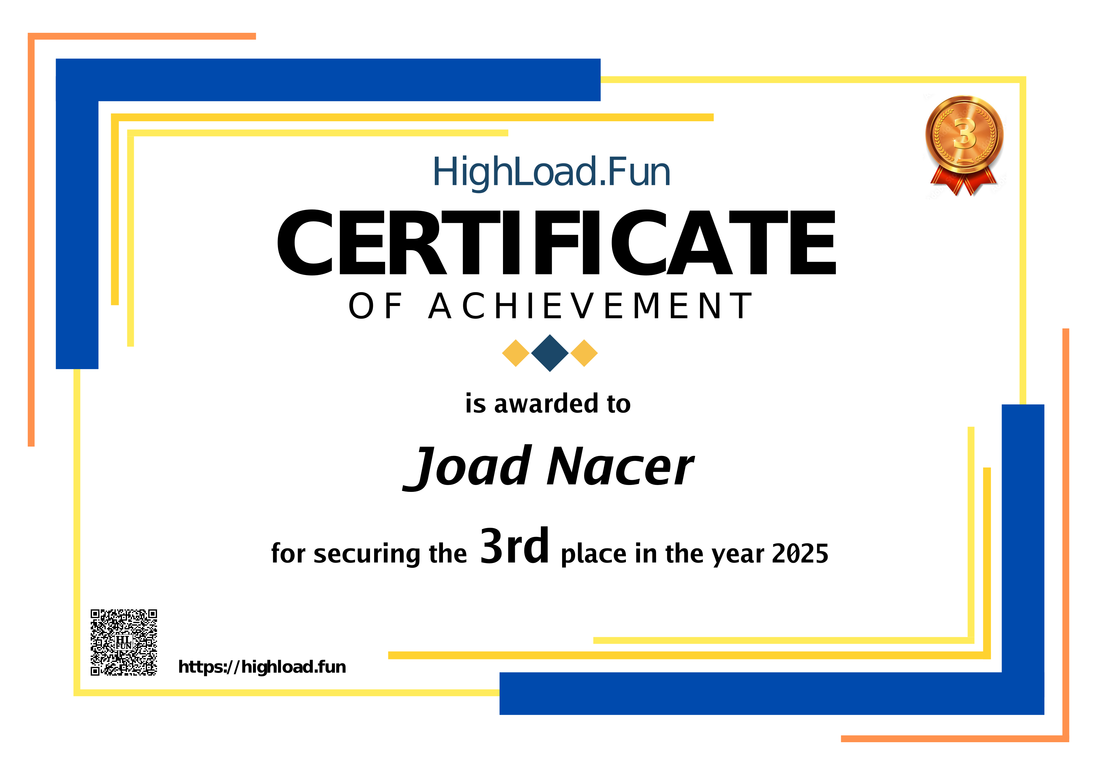 Certificate 2025