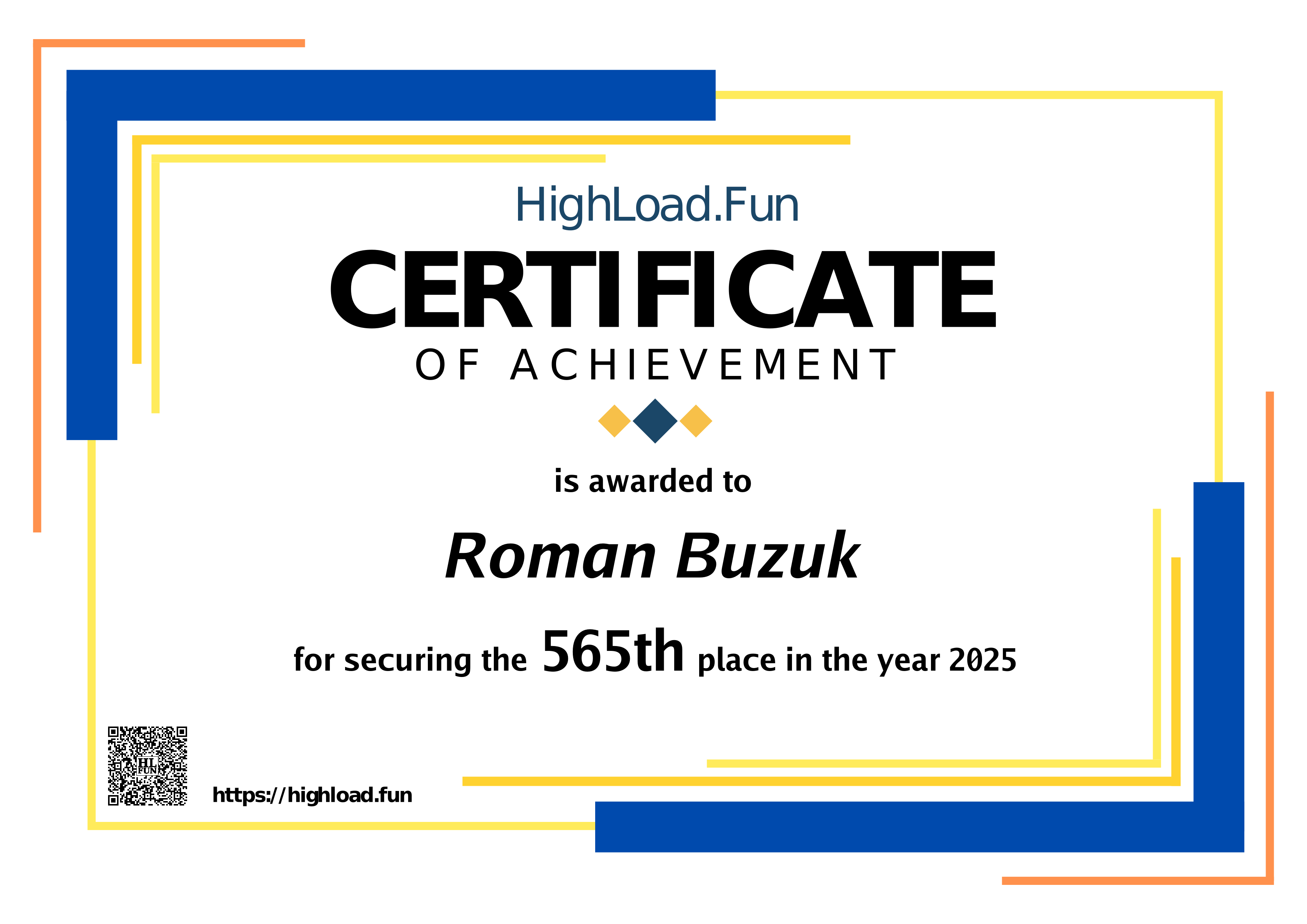 Certificate 2025