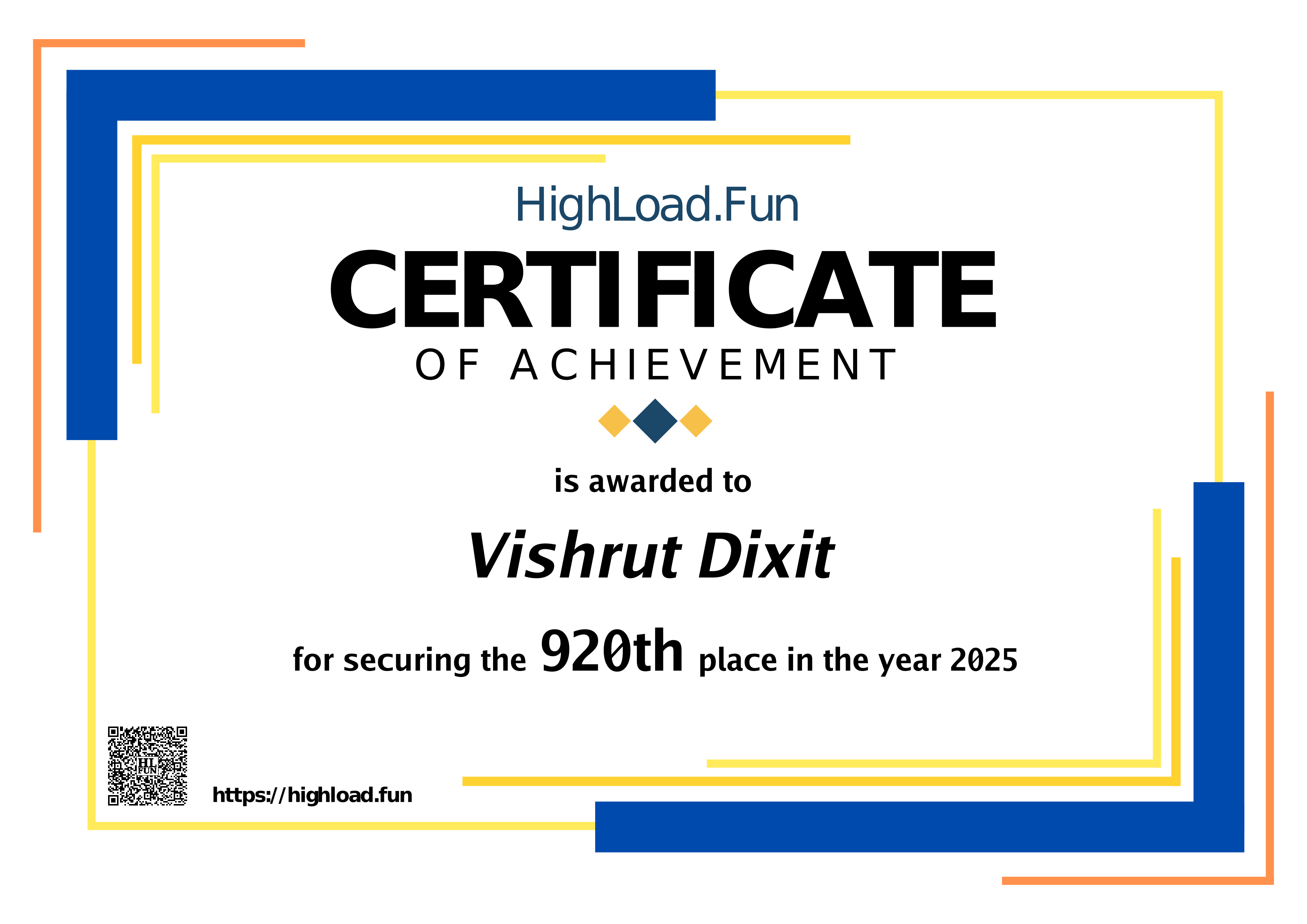 Certificate 2025