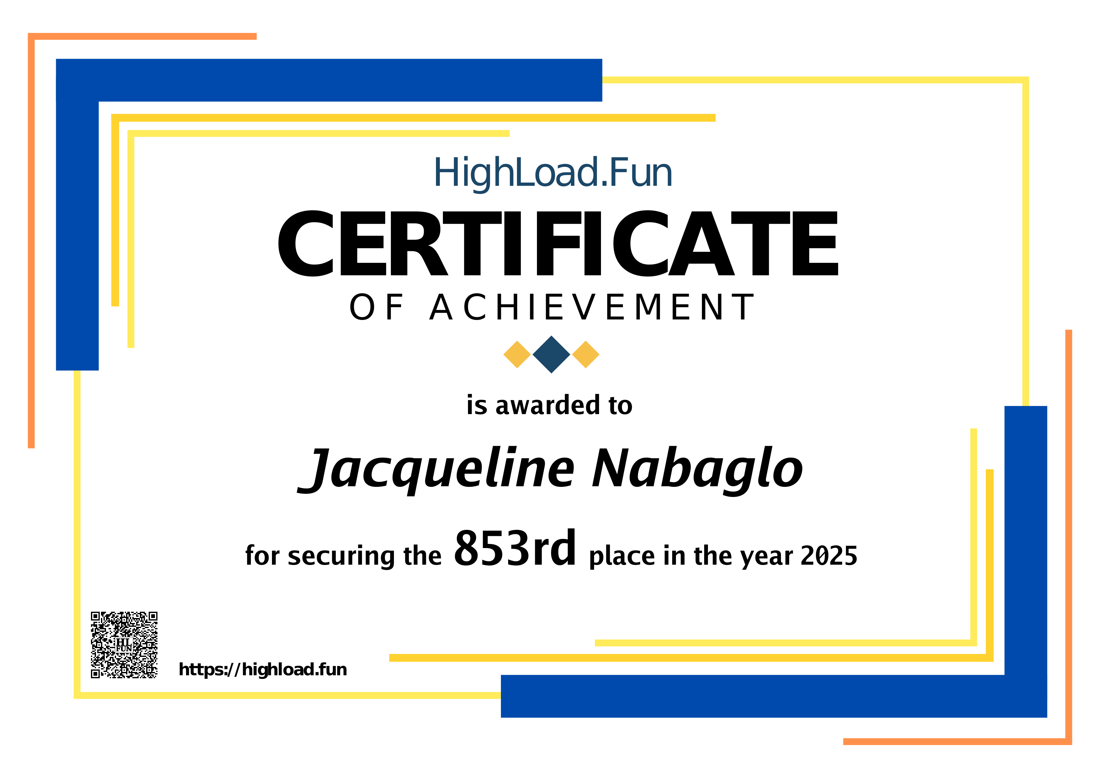 Certificate 2025